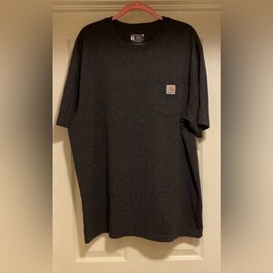 Carhartt Charcoal Graphite Gray Relaxed Loose Fit Front Pocket Logo T-Shirt XL